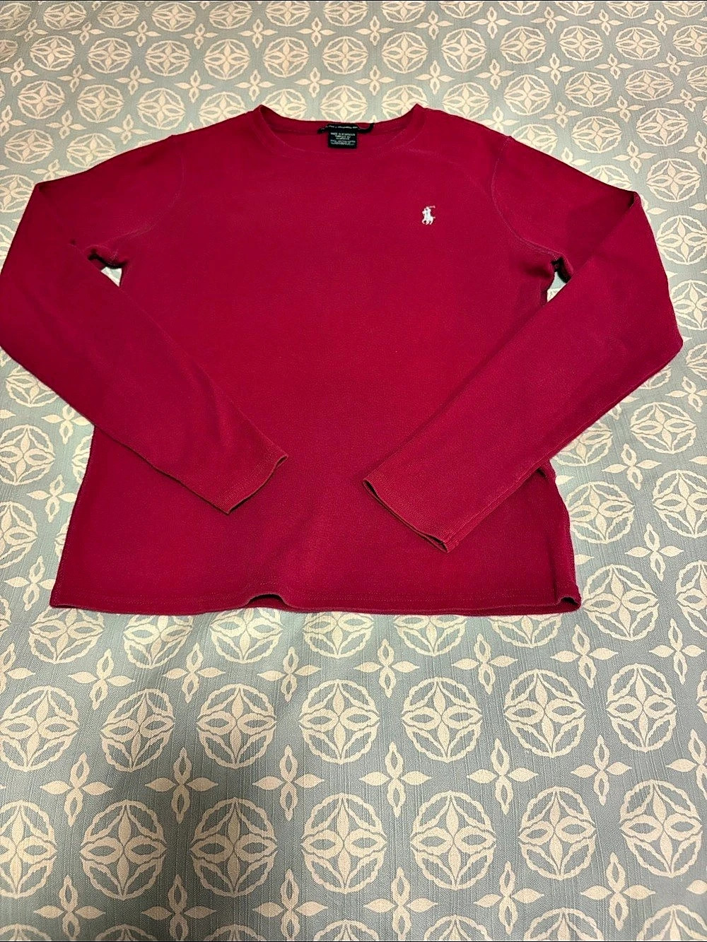 Polo Ralph Lauren Pink Fleece Crewneck Sweatshirt Embroidered Pony